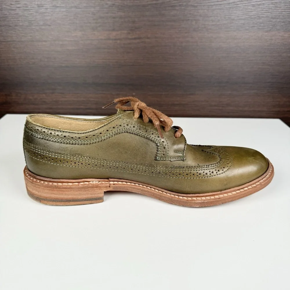 FRYE Wingtip Oxford Dress Shoes James Men's 8 B - Green -  Made in Mexico